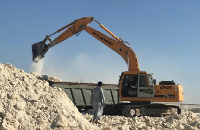 أعمال الحفر والتسوية